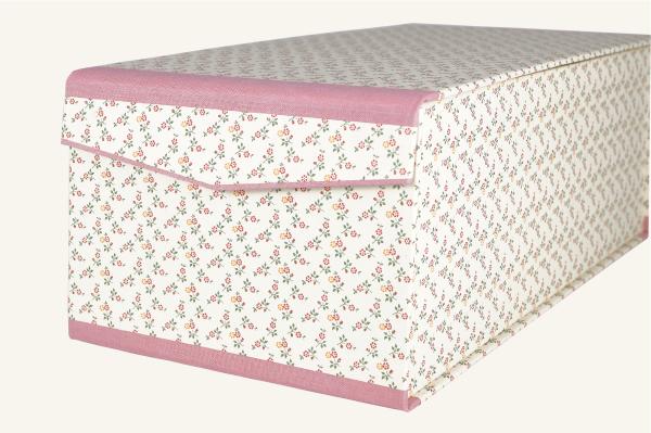 "Zenzi" pink photo box, box with three compartments for pictures, solid craftsmanship